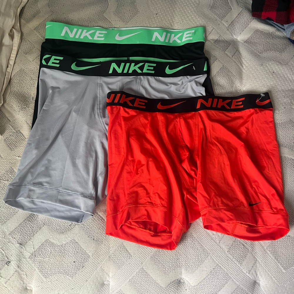 Red, gray and black Nike boxerbriefs size large